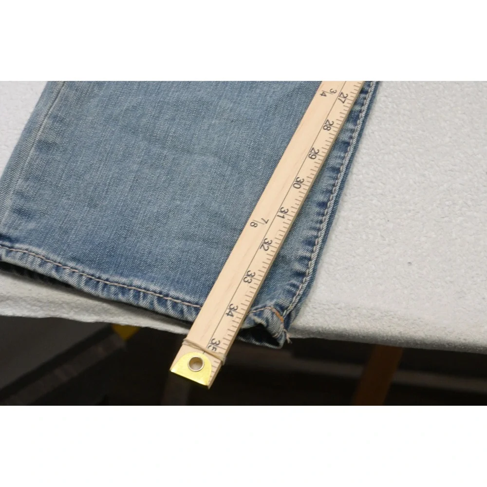 True Religion Ricky Relaxed Straight Jeans Stretch Mens 44x34 Blue Excellent